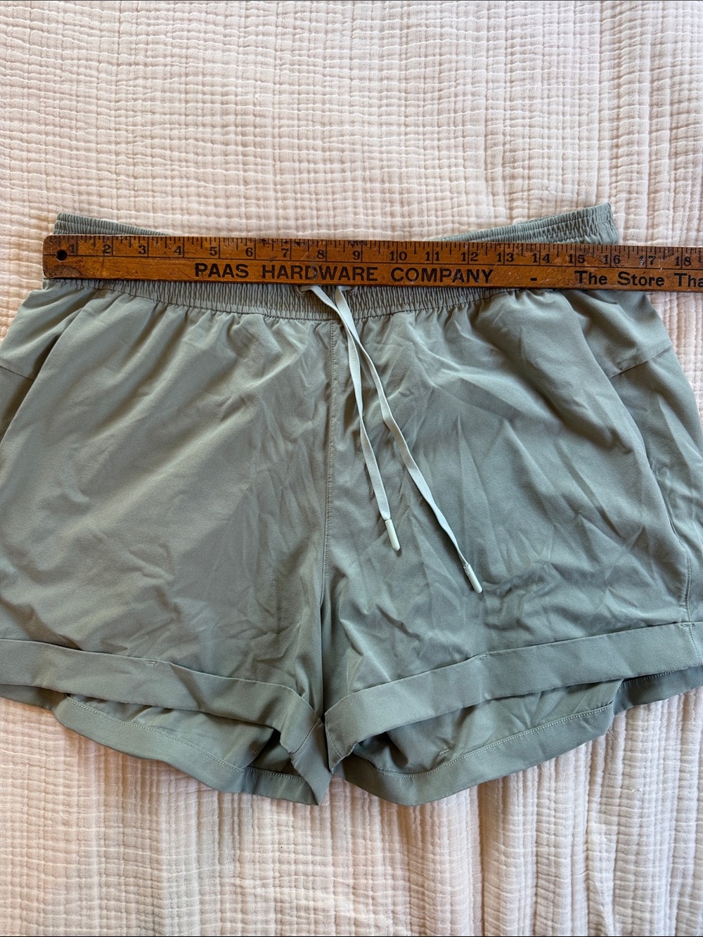 lululemon athletica Sage Green Elastic Waist Athletic Shorts - Picture 3 of 7